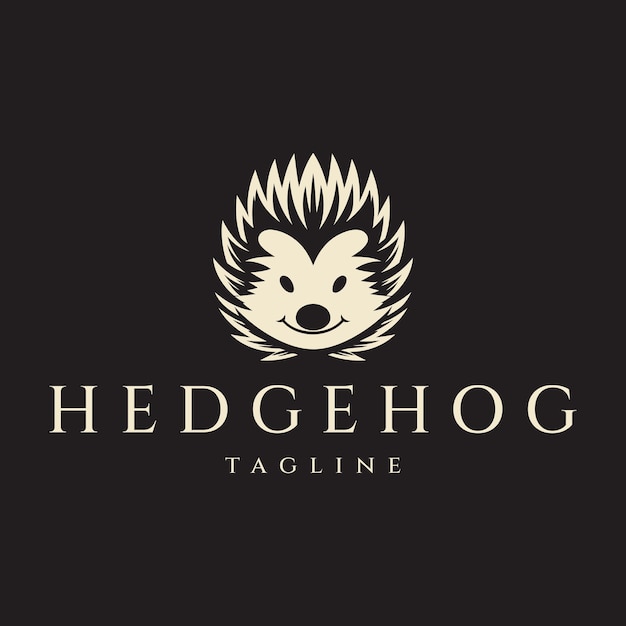 Hedgehog logo design vector illustration