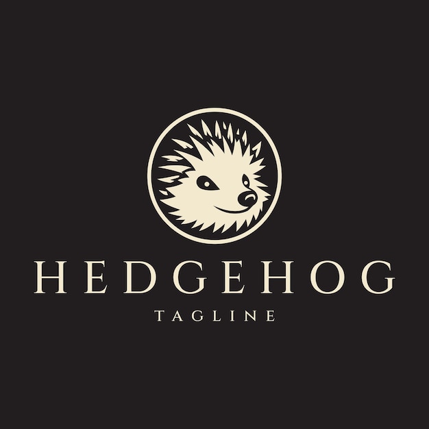 Hedgehog logo design vector illustration