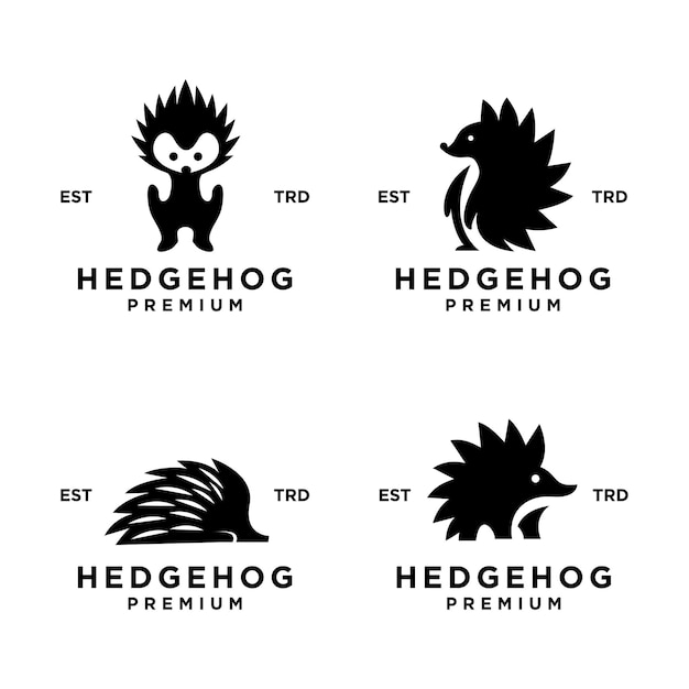 Vector hedgehog logo icon design illustration