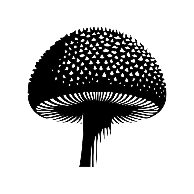 Vector hedgehog mushroom silhouette vector