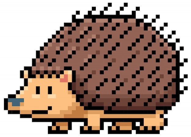 Vettore design pixel hedgehog