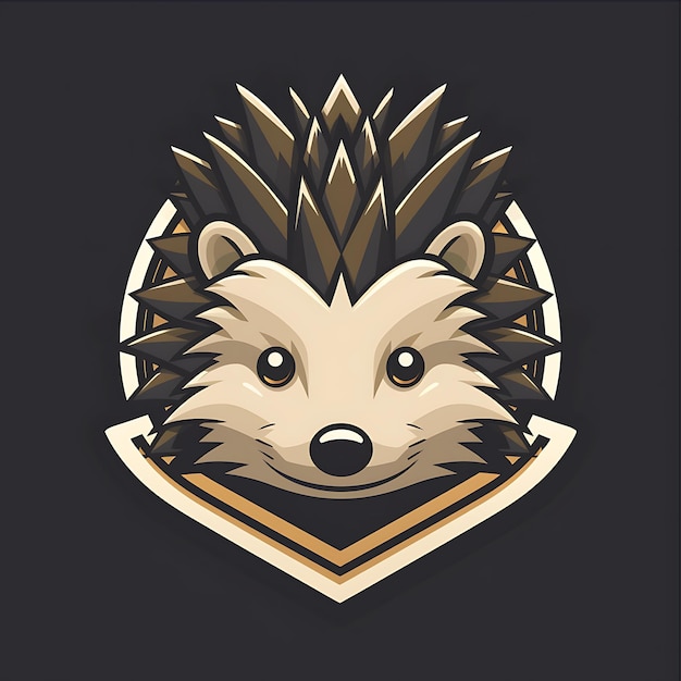 Hedgehog Vector Logo Art Emblem