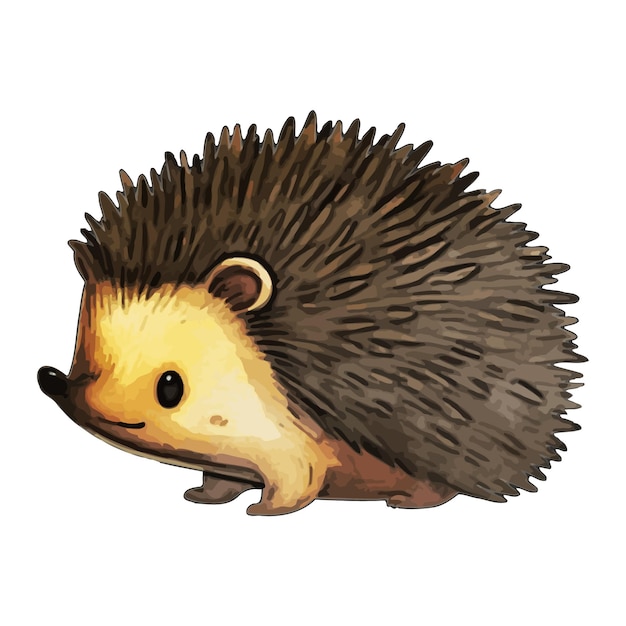 Hedgehog Watercolor vector Illustration