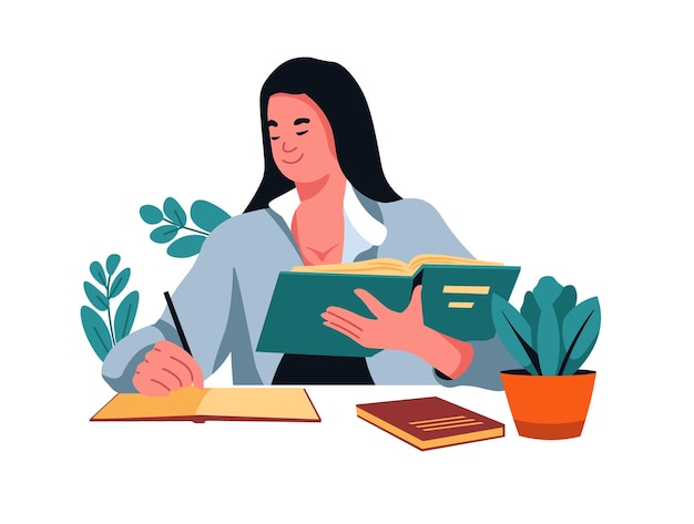 Прекрасная женщина снова читает книгу.