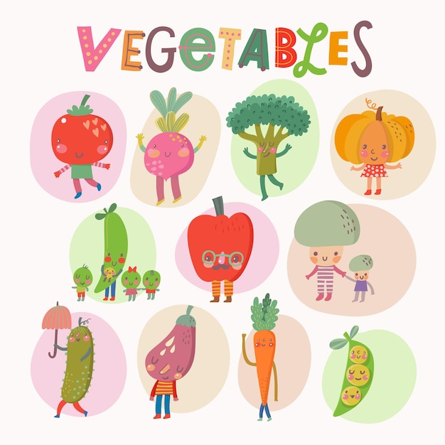 Heerlijk groentenconcept in vector