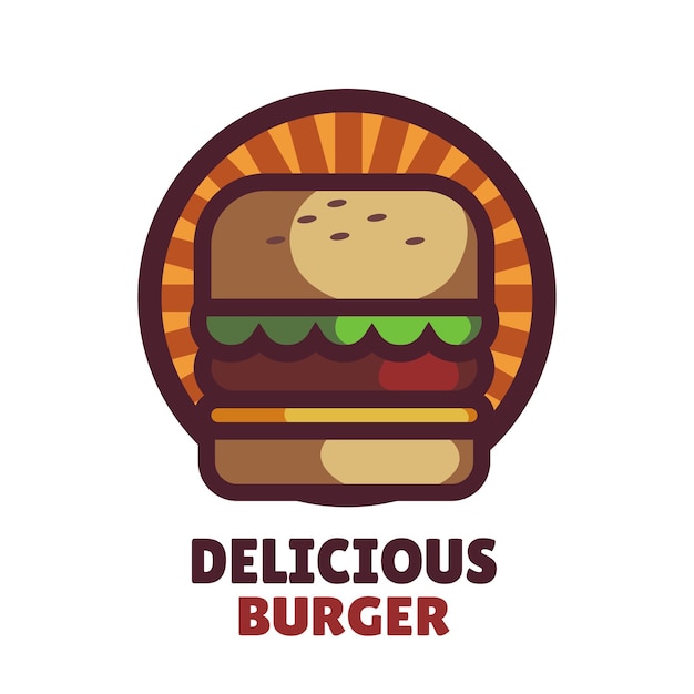 Heerlijk hamburger vintage logo