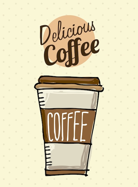 heerlijk koffieontwerp, vector grafische illustratie eps10