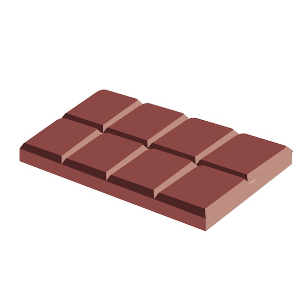 Heerlijke chocoladereep illustratie vector ontwerp