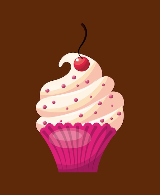 Heerlijke cupcake zoete pictogram