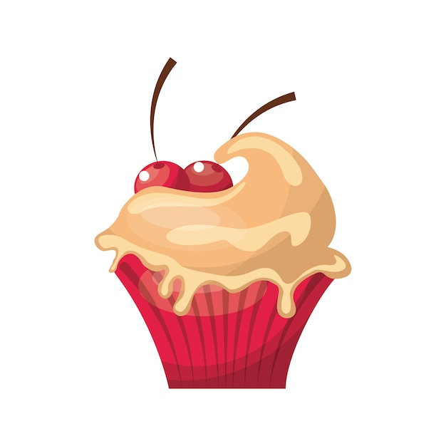 Heerlijke cupcake zoete pictogram