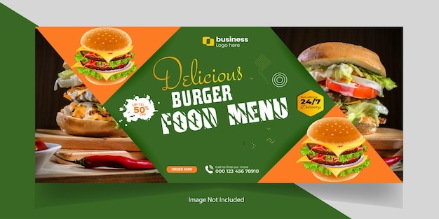 Vector heerlijke fast food pizza banner met social media cover post restaurant korting eten banner