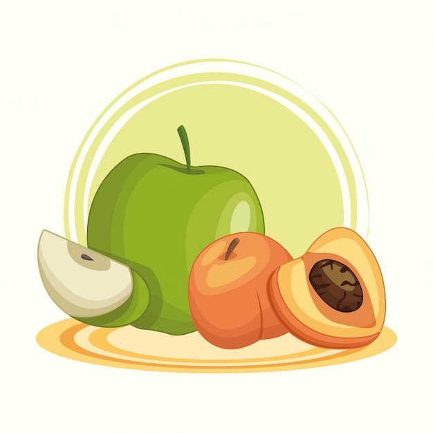 Vector heerlijke fruitcartoons