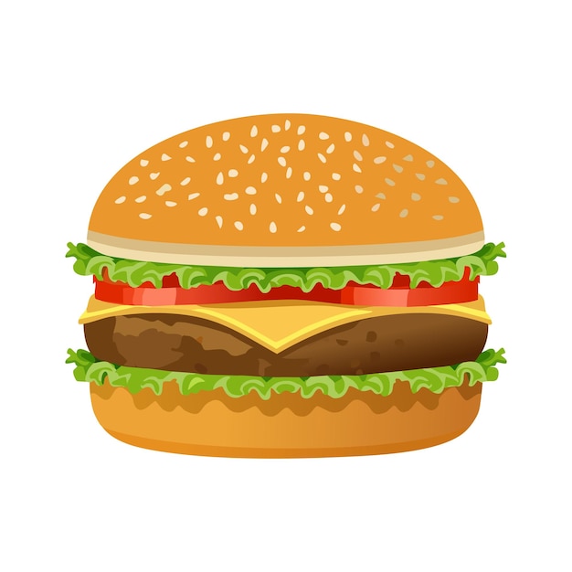 Heerlijke hamburger cartoon
