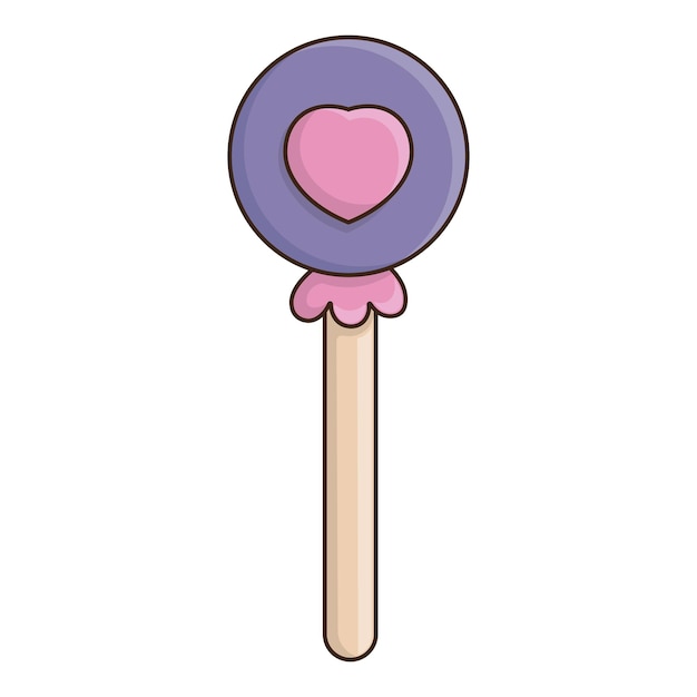 Heerlijke lolly geïsoleerde pictogram vectorillustratie voor voedsel ontwerpelement