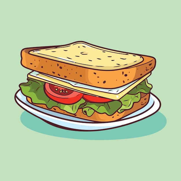 Heerlijke sandwich vector illustratie