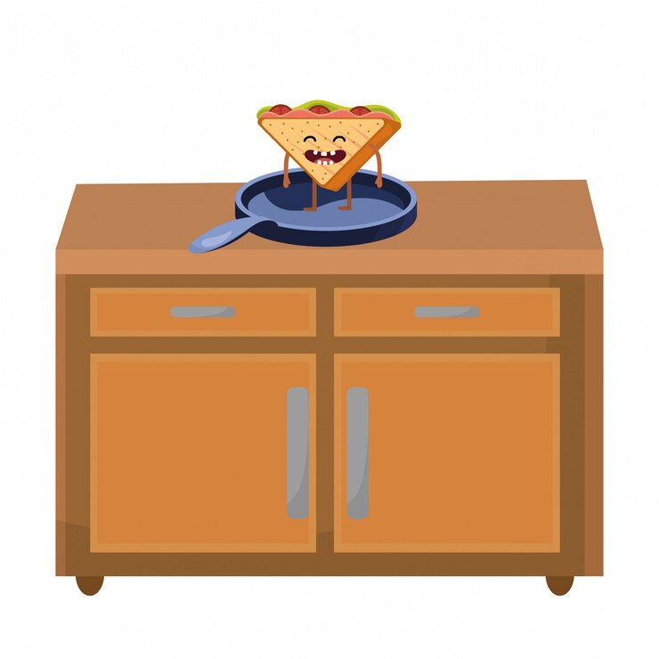 Vector heerlijke smakelijke sandwich cartoon
