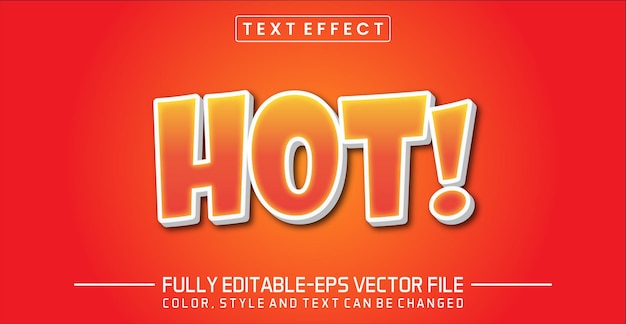 Heet lettertype Teksteffect bewerkbaar