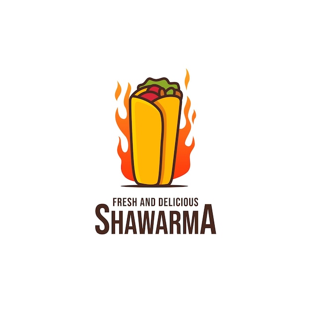 Vector heet shoarma-logo-ontwerp