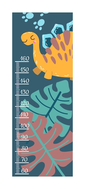 Vector height chart green