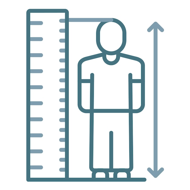 Height Check Flat Illustration