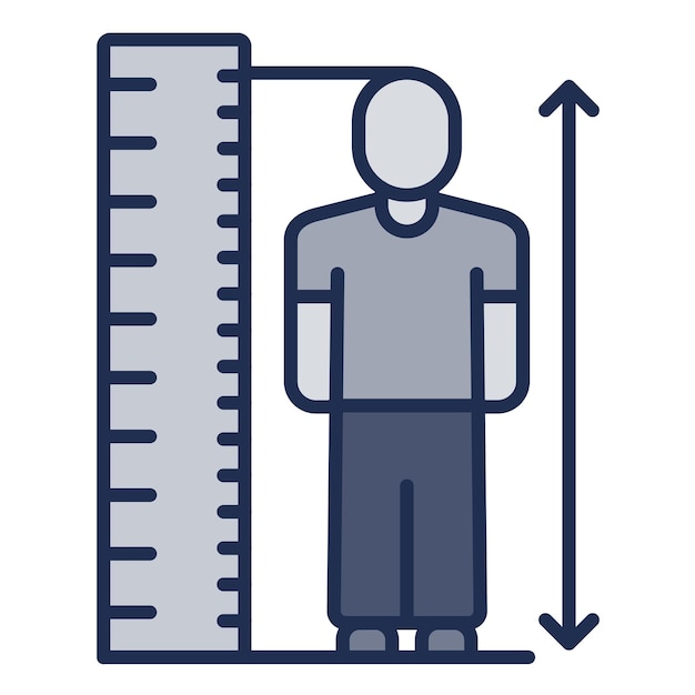 Vector height check icon vector image can be used for health checkup