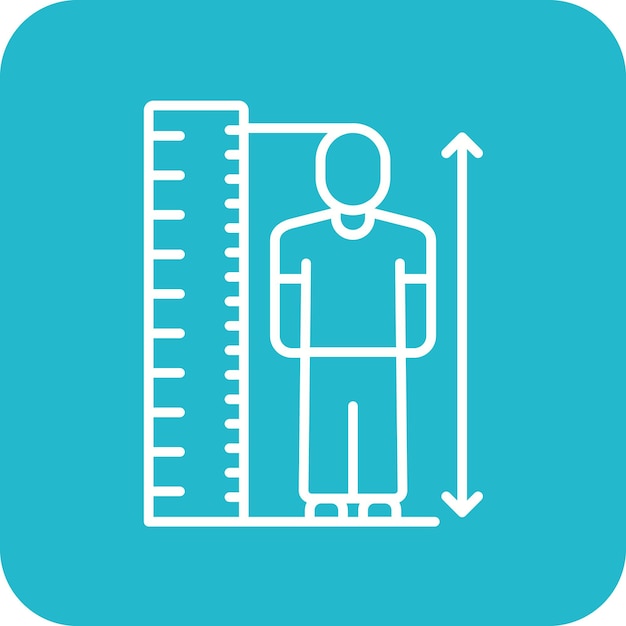 Vector height check icon vector image can be used for health checkup