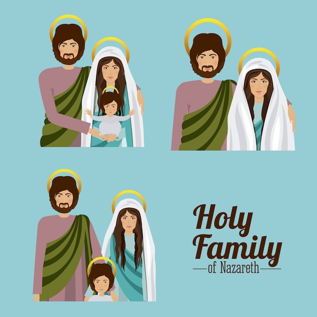 Heilige familie, vectorillustratie