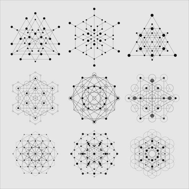 Vector heilige geometrie-elementen