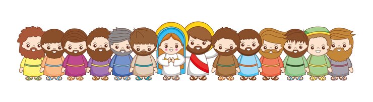 Heilige Maria met discipelen