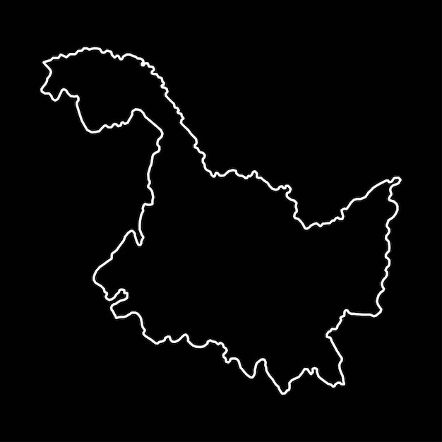 Карта провинции Хэйлунцзян с административным делением Китая Векторная иллюстрация