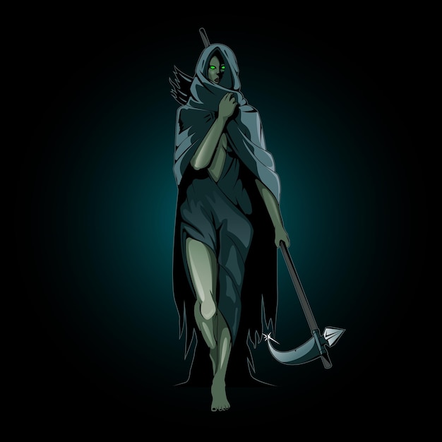 Vector hel goddess of the underworld in norse mythology