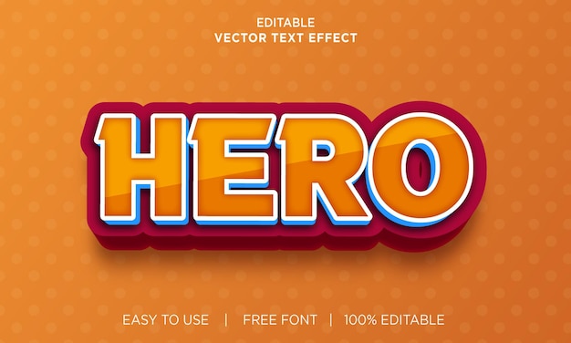 held bewerkbaar teksteffect met premium vector