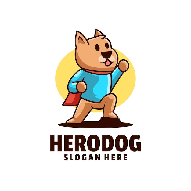 Held Hond Cartoon Logo vector