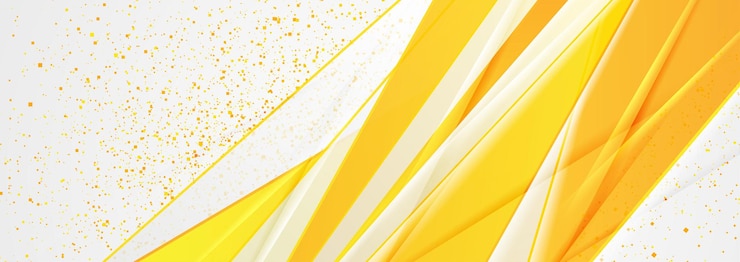 Vector helder gele abstracte zakelijke achtergrond met glitter deeltjes. vectorbannerontwerp