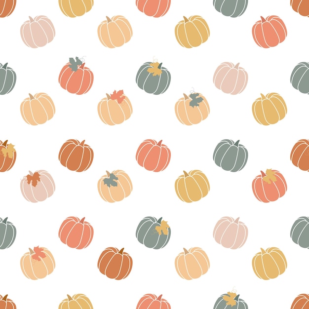 Helder patroon met pompoenen Geschikt voor herfstdecor oogstfeest halloween thanksgiving