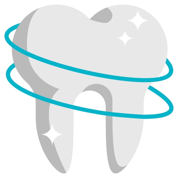 Helder wit gezonde tanden concept tand bescherming tegen verval vector pictogram ontwerp tandheelkunde