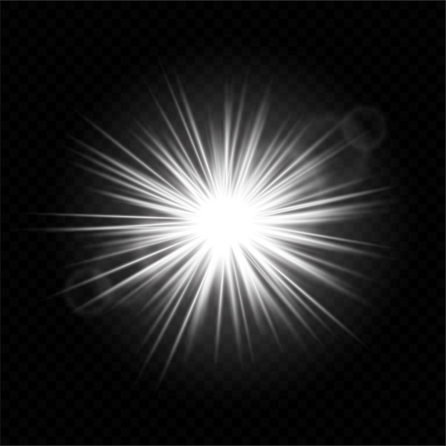 Helder wit licht uitbarsting gloeiende explosie ster stralende gouden energie schitteren vlam verlichting vonk effect abstracte vonk levendige zonneschot gloeiende stralen