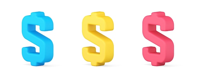 Vector heldere collectie usa dollar symbool van financiën onafhankelijke rijkdom winst rijkdom geld d icon