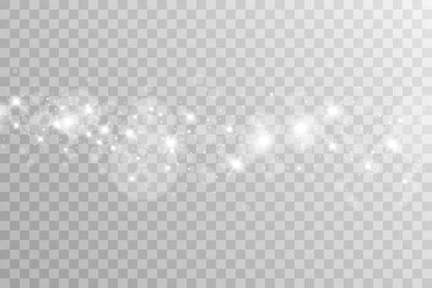 Heldere mooie ster Vectorillustratie van een lichteffect op een transparante achtergrond