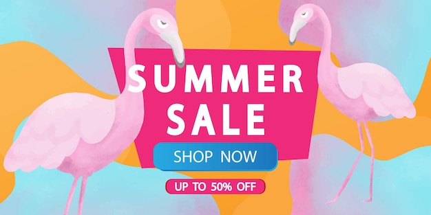 Heldere zomer verkoop achtergrond ontwerp banner achtergrond vectorillustratie