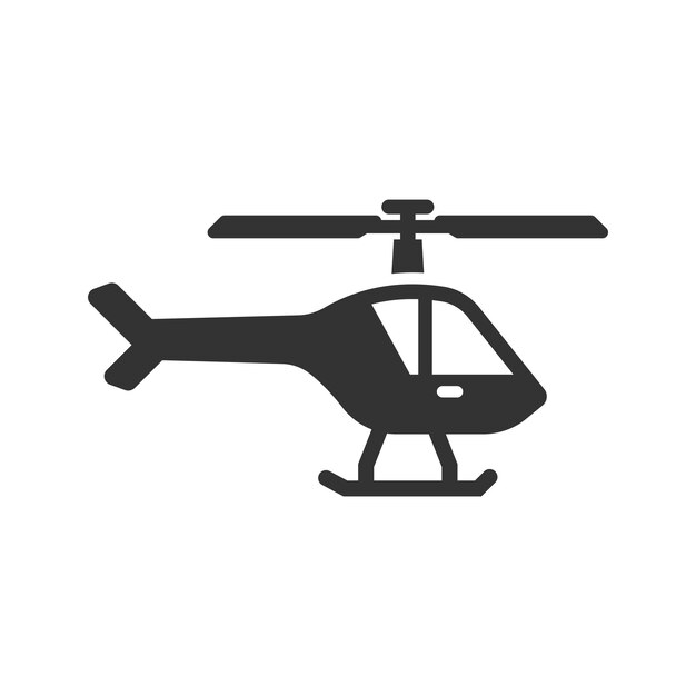 Helicopter aircraft icon