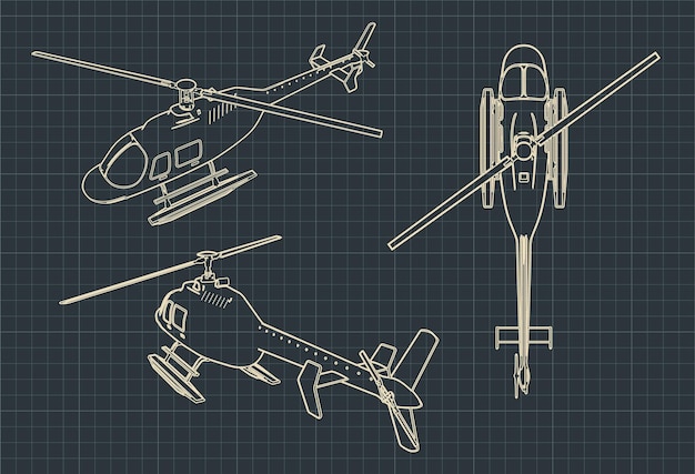 Vector helicopter blueprints