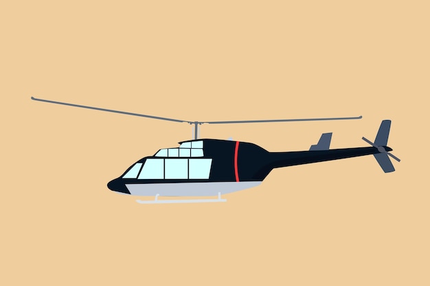 Vector a helicopter flying to stop the war and promote peace illustration