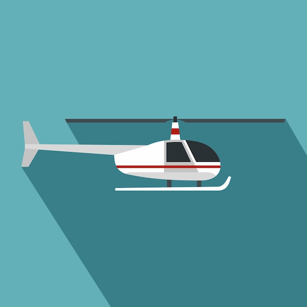 Helicopter icon Flat illustration of helicopter vector icon for web design