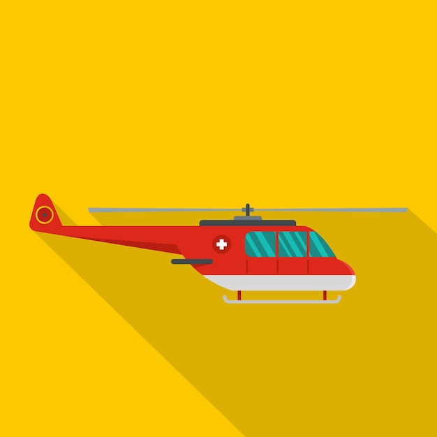 Helicopter icon Flat illustration of helicopter vector icon for web