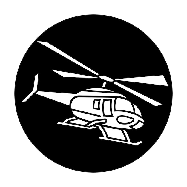 ヘリコプターのアイコン ロゴ ベクトル イラスト テンプレート デザイン