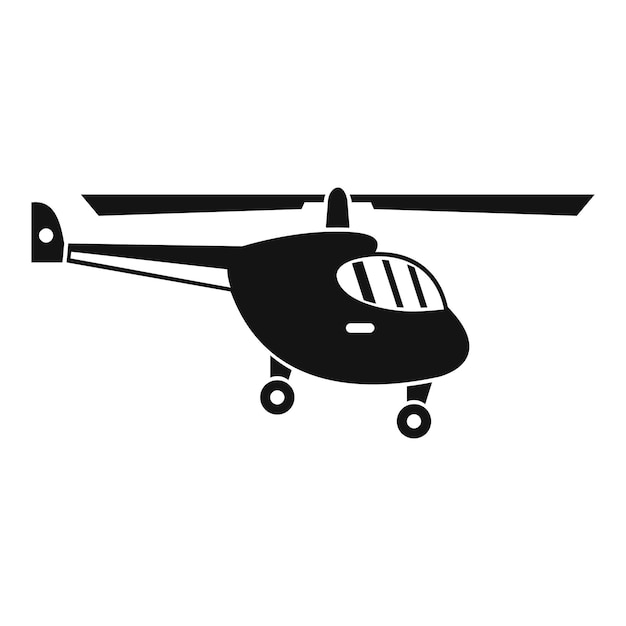 Helicopter icon Simple illustration of helicopter vector icon for web