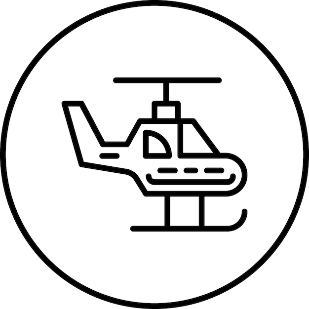 Векторное изображение значка вертолета может использоваться для общественных услуг