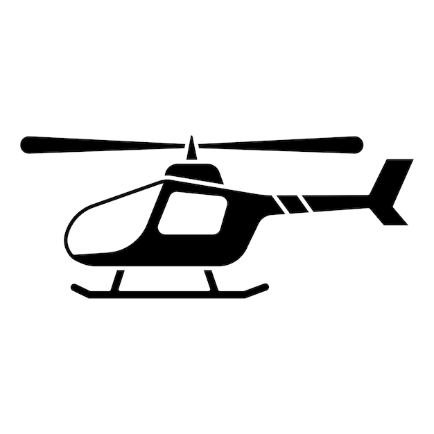 Helicopter icon vector on trendy design