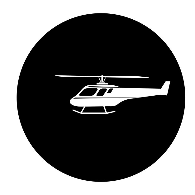 Vector helicopter icon vector